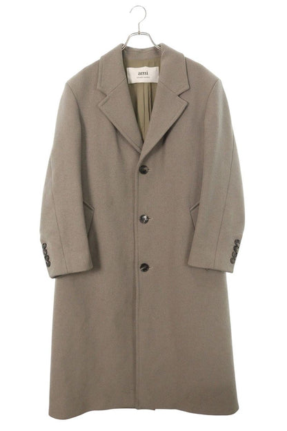 AMI Oversized Long Wool Coat Gray Size S