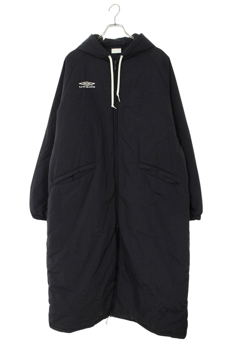 COMOLI x UMBRO 22AW Padded FC Bench Coat Navy Size L