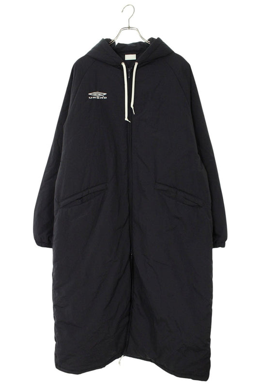 COMOLI x UMBRO 22AW Padded FC Bench Coat Navy Size L