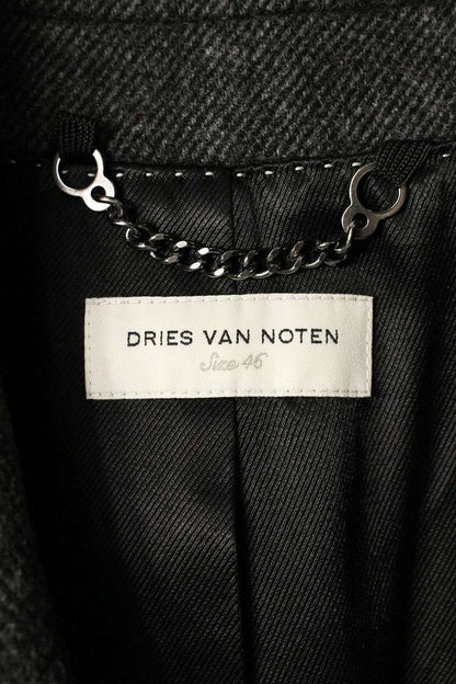 Dries Van Noten Wool Chester Coat Gray Size S