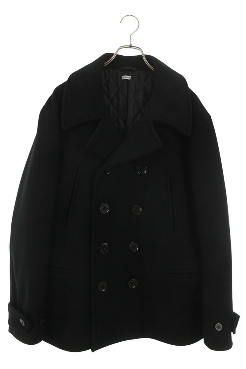 SEQUEL 25AW Logo Print Wool P-Coat Black Size L