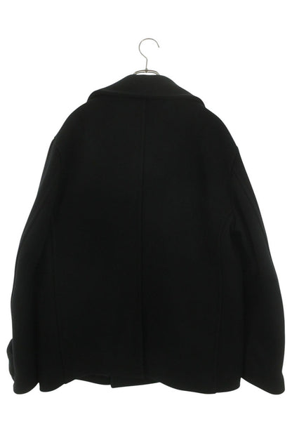 SEQUEL 25AW Logo Print Wool P-Coat Black Size L