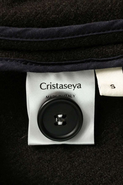 Cristaseya Yak Wool Overcoat With Scarf Brown Size S