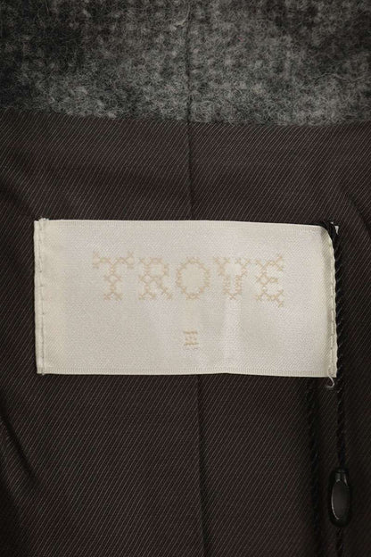 TROVE Wool Wrap Coat Gray Size L