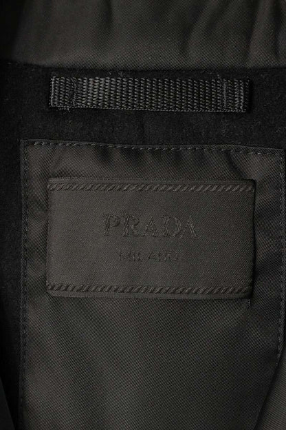 Prada 17AW Padded Nylon Chester Coat Black Size M