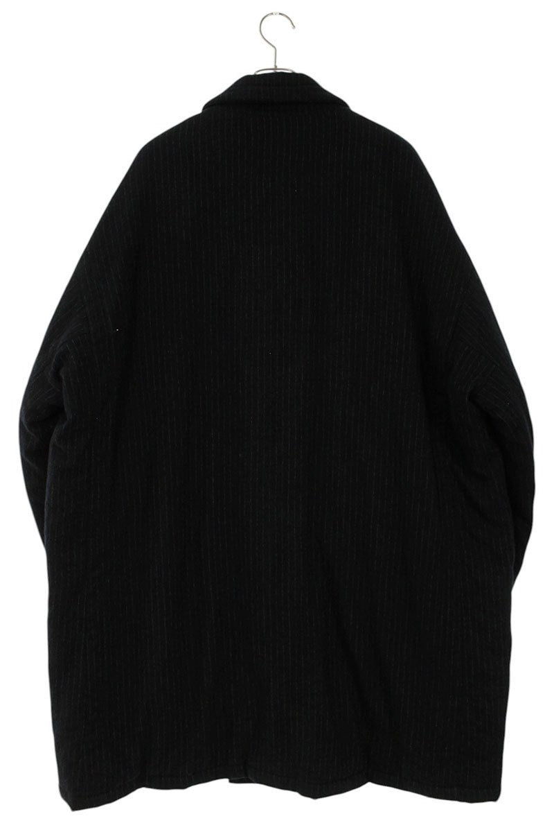 KAMIYA Striped Coat Black Size S