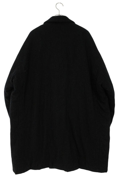 KAMIYA Striped Coat Black Size S