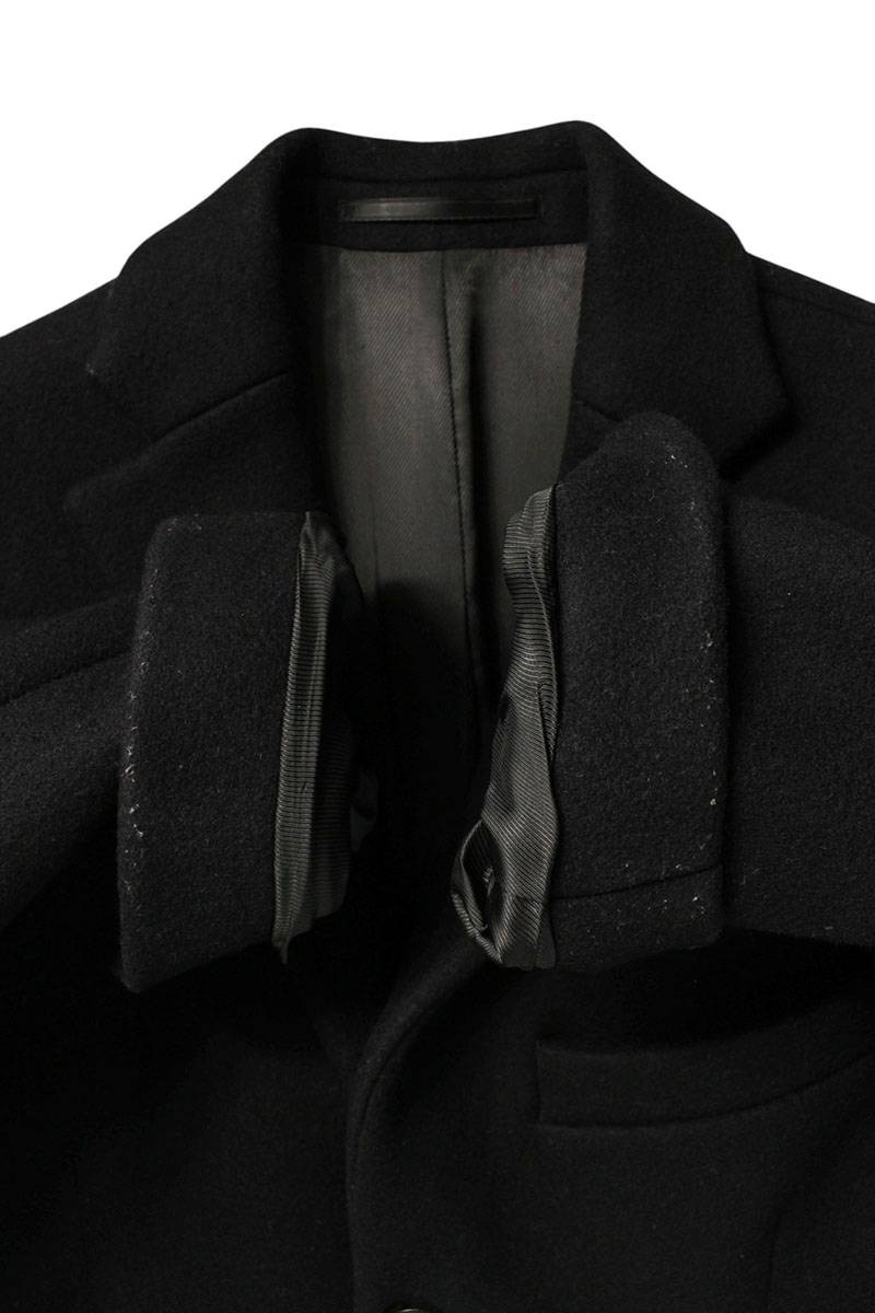 ACNE STUDIOS GARRET Wool Chester Coat Black Size S