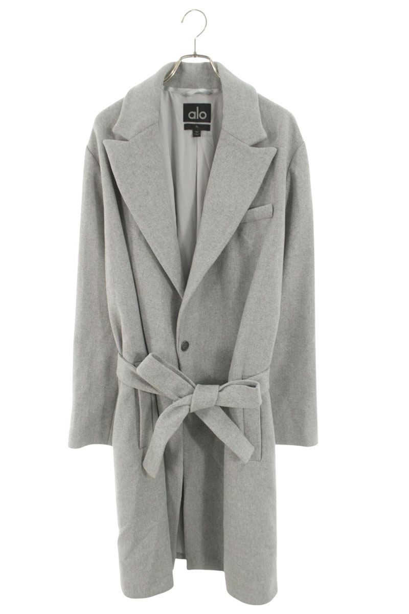 alo Gray Wool Blend Long Coat Size XL