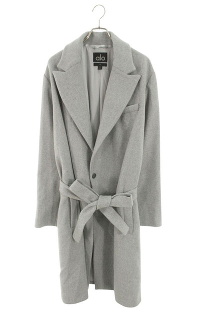 alo Gray Wool Blend Long Coat Size XL