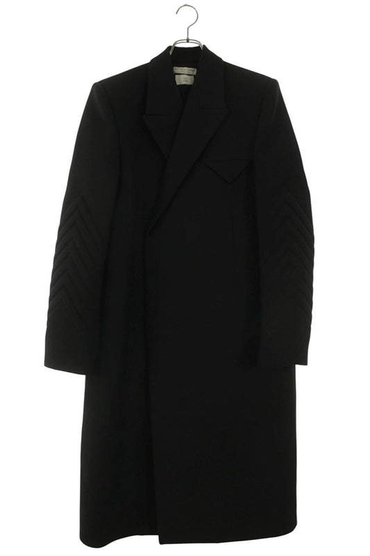 BOTTEGA VENETA Black Wool Blend Long Coat Size M