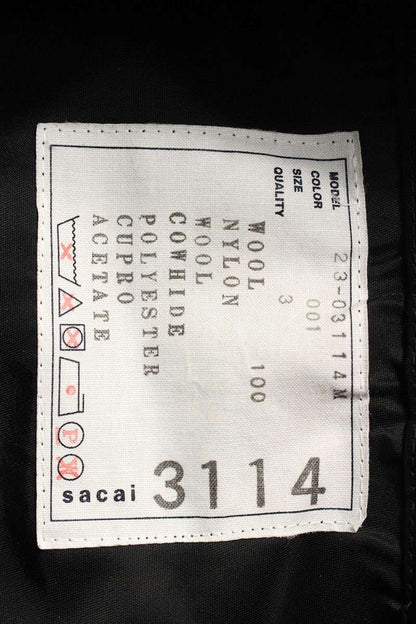 Sacai Coat Black Size 3