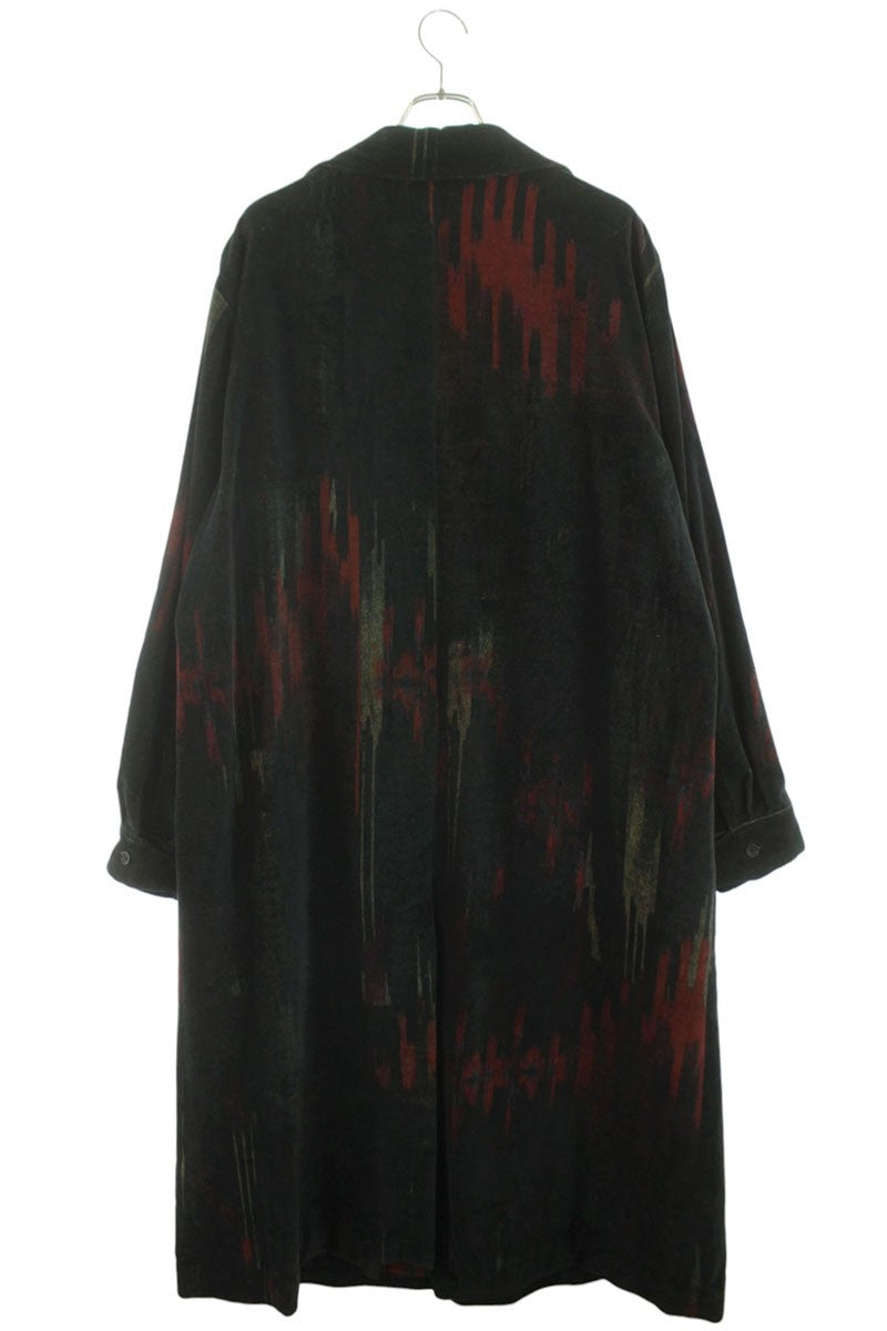 YOHJI YAMAMOTO POUR HOMME Abstract Print Long Coat Size L