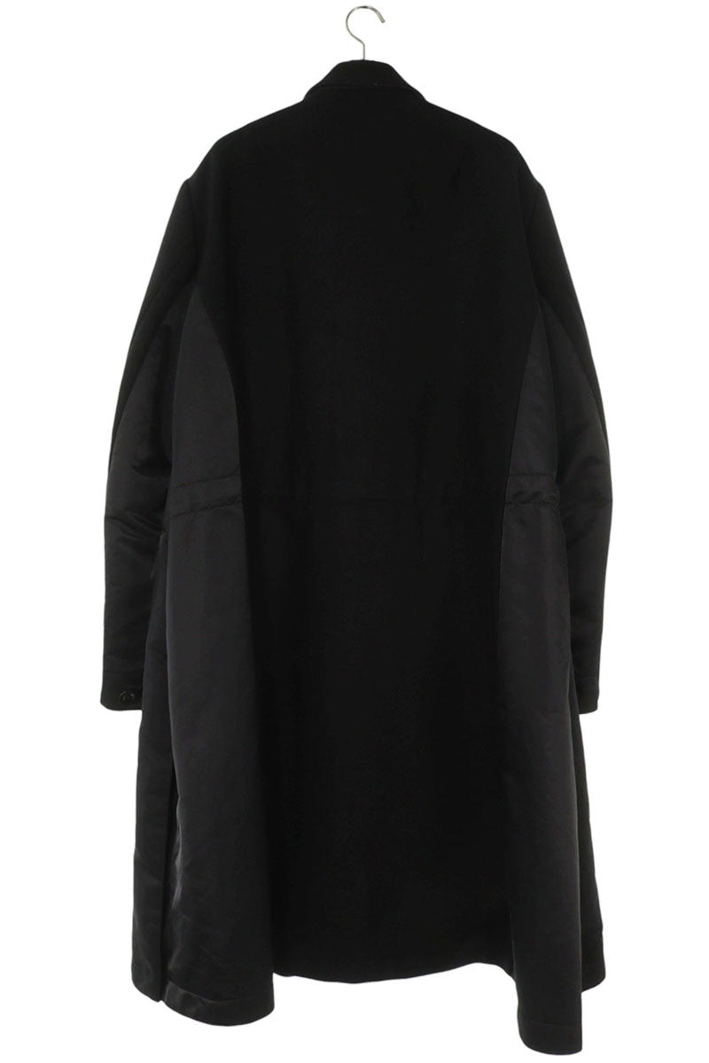 Sacai Wool Melton Chester Coat Black Size XL