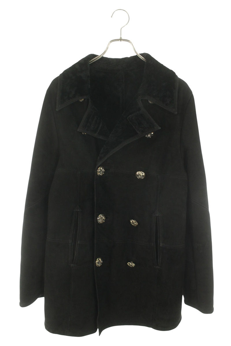Chrome Hearts BS Flare Button Mouton Long Coat Size S