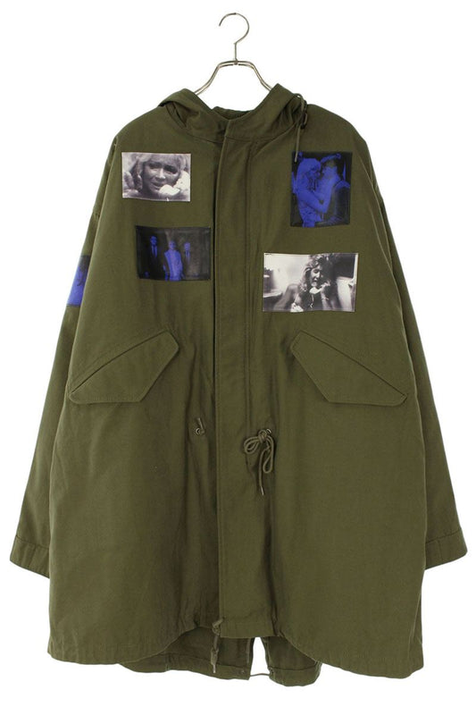 RAF SIMONS Detachable Boa Liner Photo Print Mods Size S