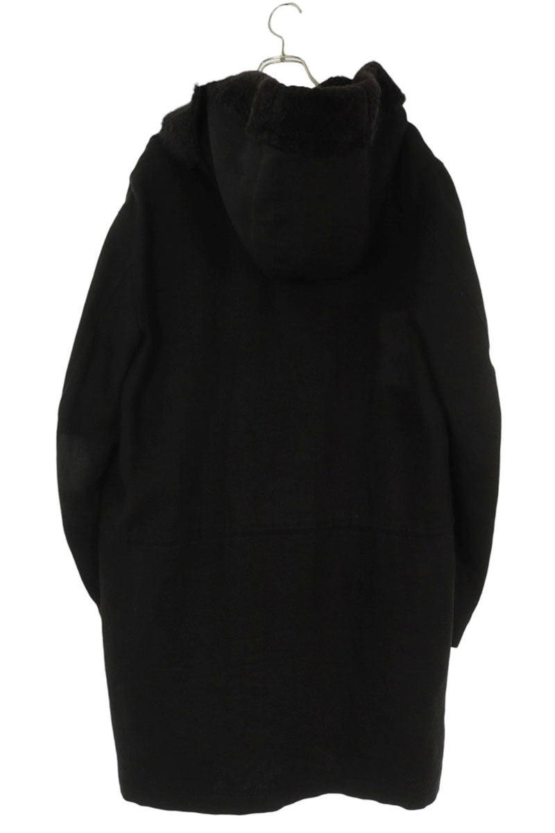 Yohji Yamamoto 05AW Hooded Mouton Linen Coat Black Size M