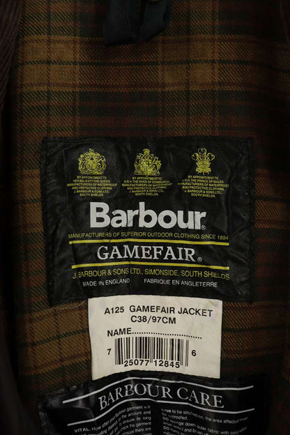 Barbour Red GAMEFAIR JACKET Oiled Coat Size 38