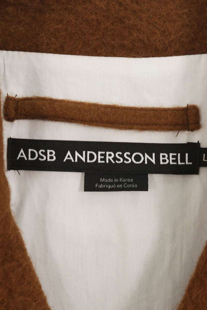 ANDERSSON BELL Brown Wool Blend Leon Pea Coat Size L