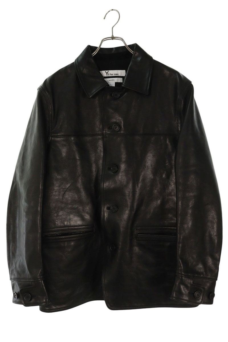 Ysformen 25AW Black Horse Leather Car Coat Size L