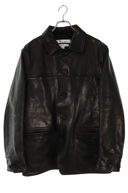Ysformen 25AW Black Horse Leather Car Coat Size L
