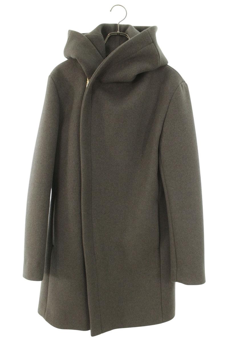 junhashimoto 20AW Gray Cashmere Melton Wrap Coat Size XL
