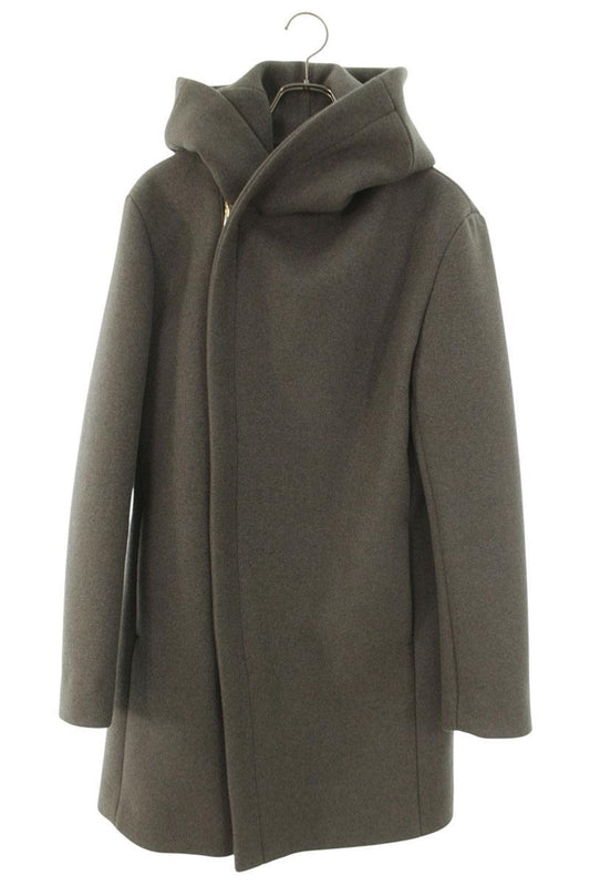 junhashimoto 20AW Gray Cashmere Melton Wrap Coat Size XL