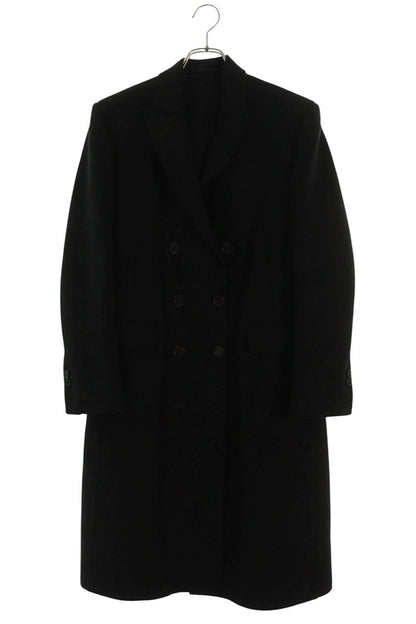 Neil Barrett Double-Breasted Wool Long Coat Black Size XXS