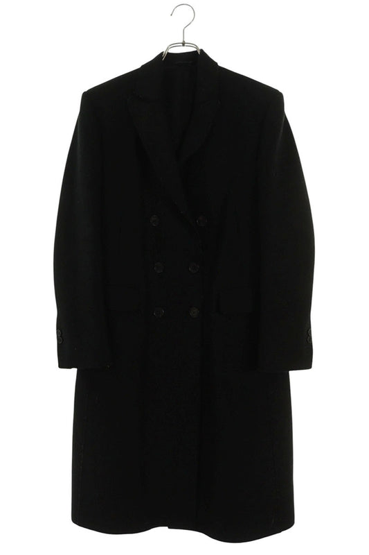 Neil Barrett Double-Breasted Wool Long Coat Black Size XXS