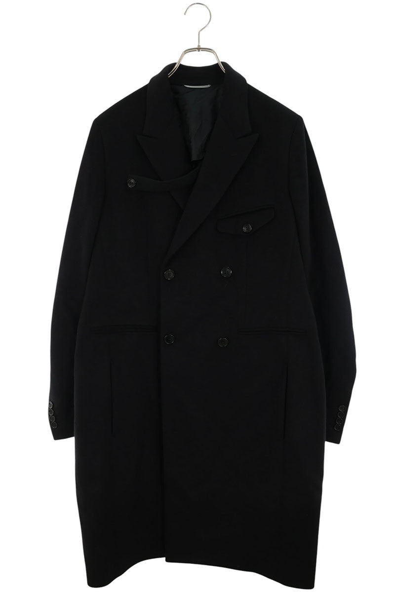 DIOR 19SS Double-Breasted Cashmere Long Coat Black M Size M