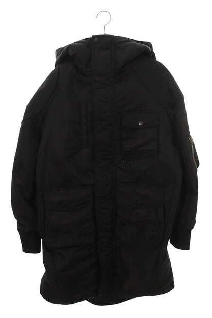 Feng Chen Wang Fur Trim Military Coat Black Size XS