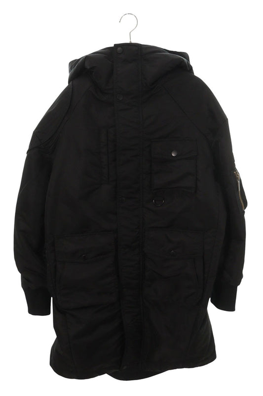 Feng Chen Wang Fur Trim Military Coat Black Size XS