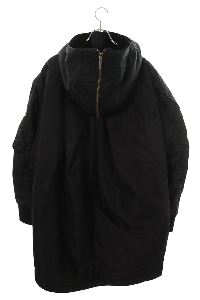 Feng Chen Wang Fur Trim Military Coat Black Size XS