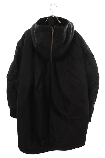 Feng Chen Wang Fur Trim Military Coat Black Size XS