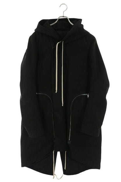 Rick Owens Bauhaus Fishtail Moleskin Padded Coat Size 46