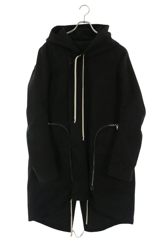 Rick Owens Bauhaus Fishtail Moleskin Padded Coat Size 46