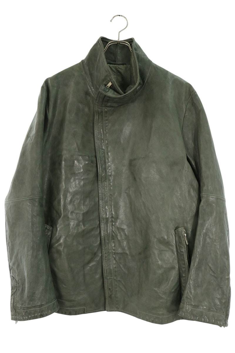 CAROL CHRISTIAN POELL Python Leather Coat Gray Size 56