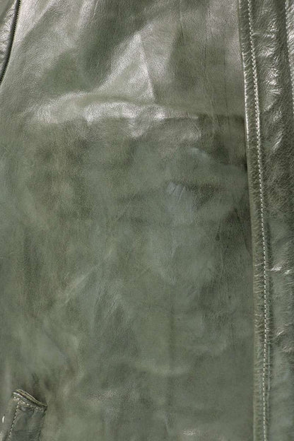 CAROL CHRISTIAN POELL Python Leather Coat Gray Size 56