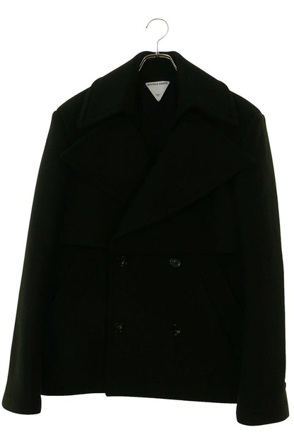 BOTTEGA VENETA Dark Green Wool Felt Coat Size 44