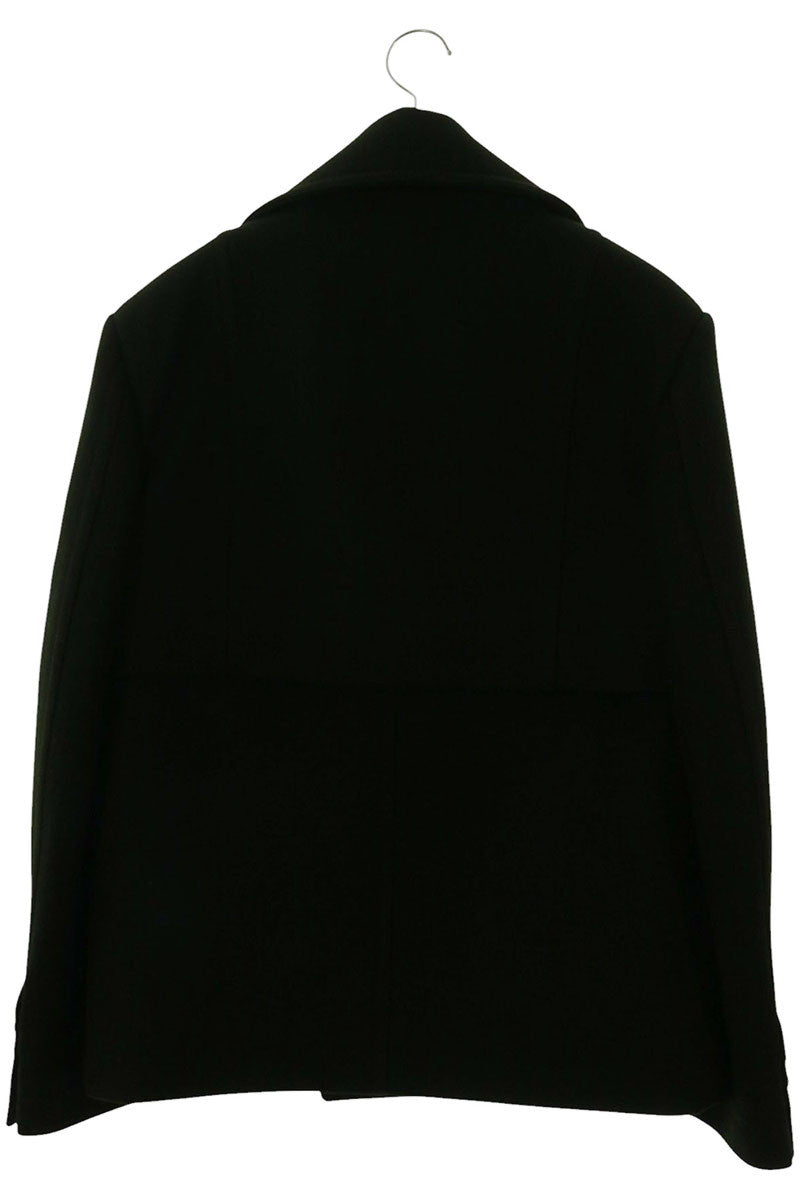 BOTTEGA VENETA Dark Green Wool Felt Coat Size 44
