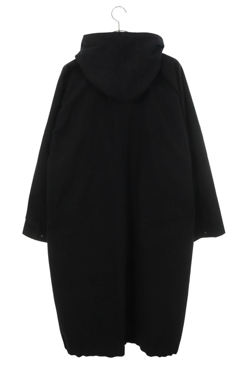 Yohji Yamamoto Black Wool Hooded Long Coat Size 3