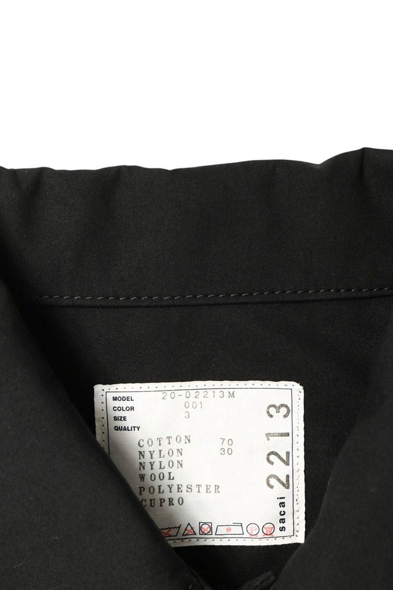Sacai 20AW N-3B Hybrid Military Coat Black Size 3