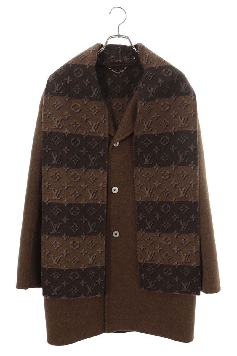 LOUISVUITTON 26SS Brown Double Face Cashmere Coat Size 46
