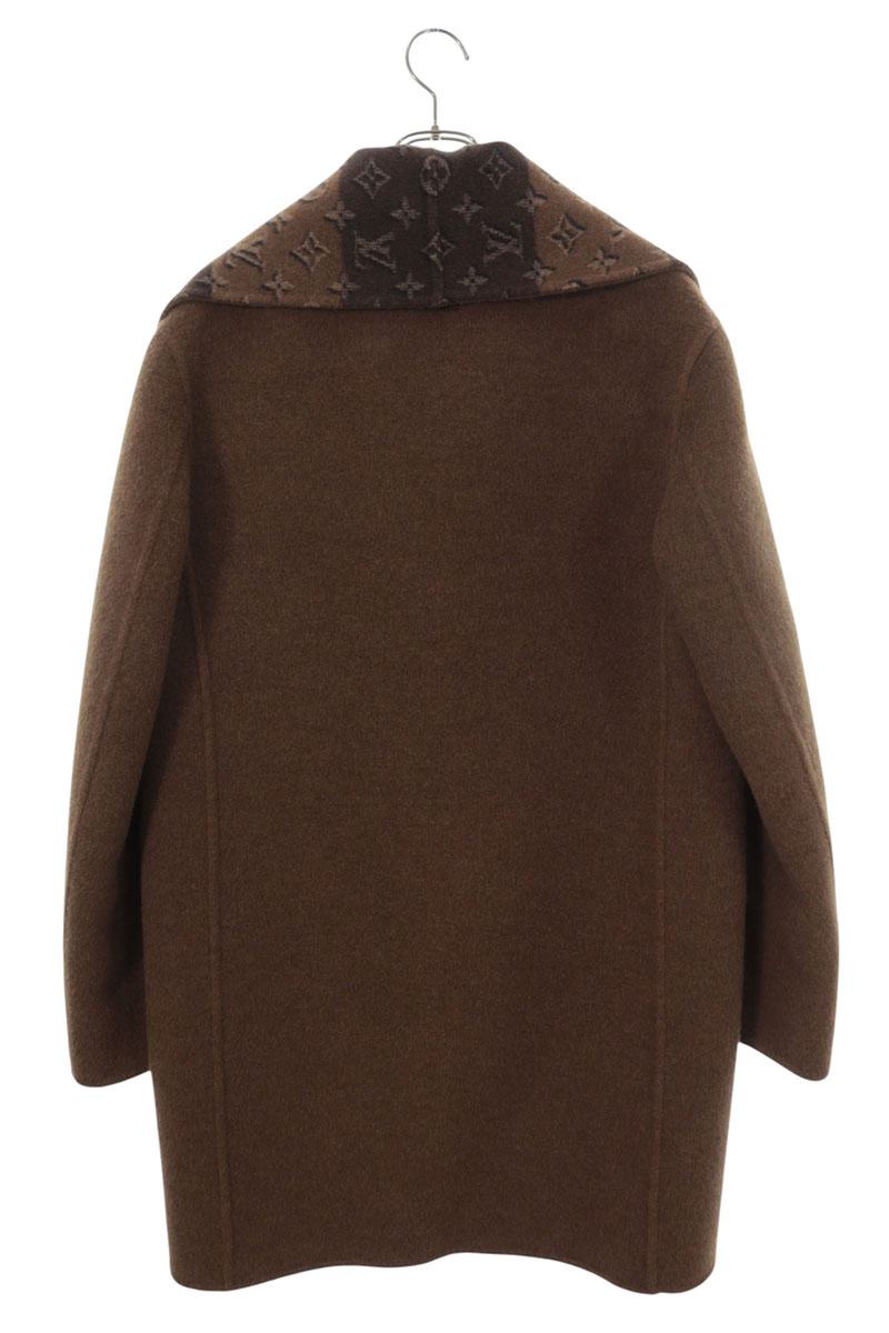 LOUISVUITTON 26SS Brown Double Face Cashmere Coat Size 46