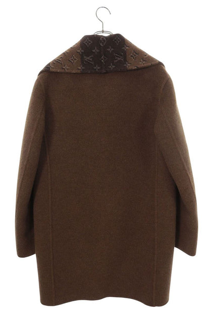 LOUISVUITTON 26SS Brown Double Face Cashmere Coat Size 46