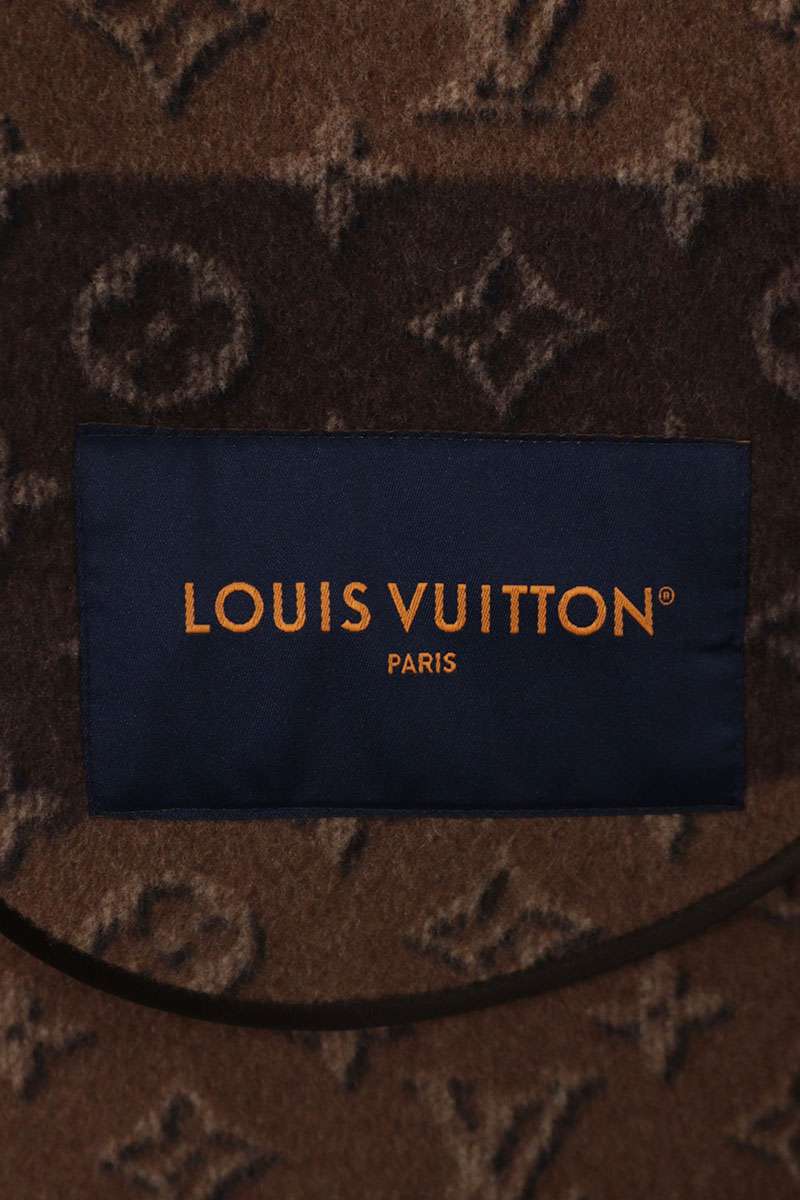 LOUISVUITTON 26SS Brown Double Face Cashmere Coat Size 46
