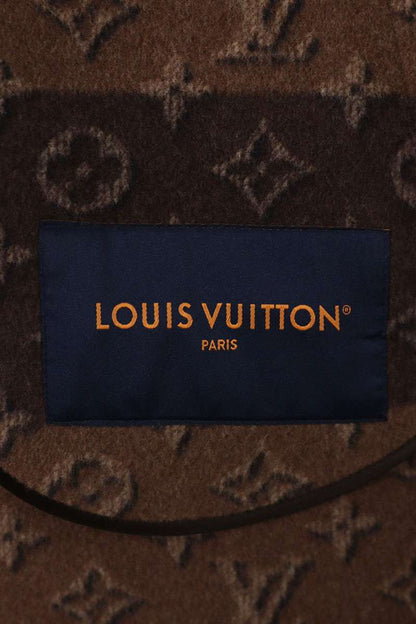 LOUISVUITTON 26SS Brown Double Face Cashmere Coat Size 46