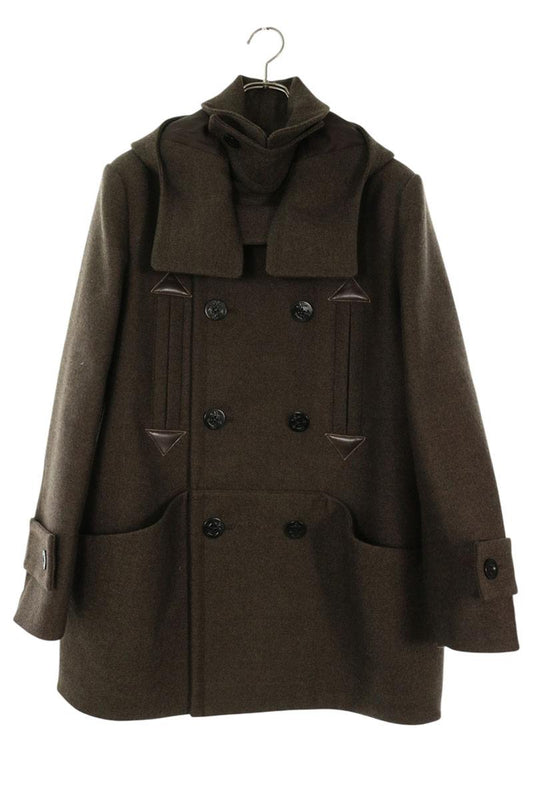Sacai 25AW Wool Long Coat Brown Size 1