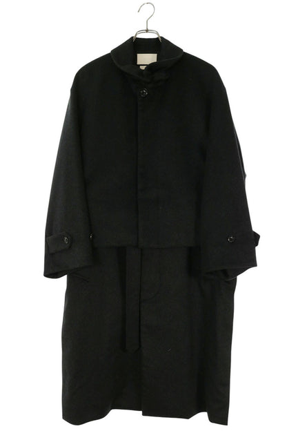 YOKE 20AW Cashmere 3-Way Bal Collar Coat Gray Size 1