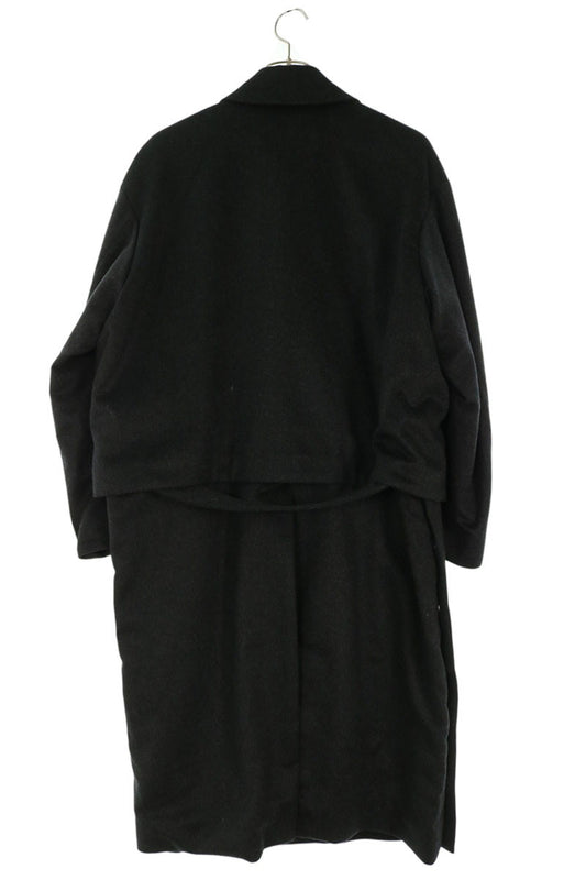YOKE 20AW Cashmere 3-Way Bal Collar Coat Gray Size 1